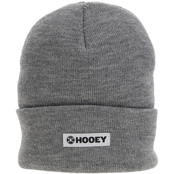 "Hooey Beanie" Grey w/White & Black Patch