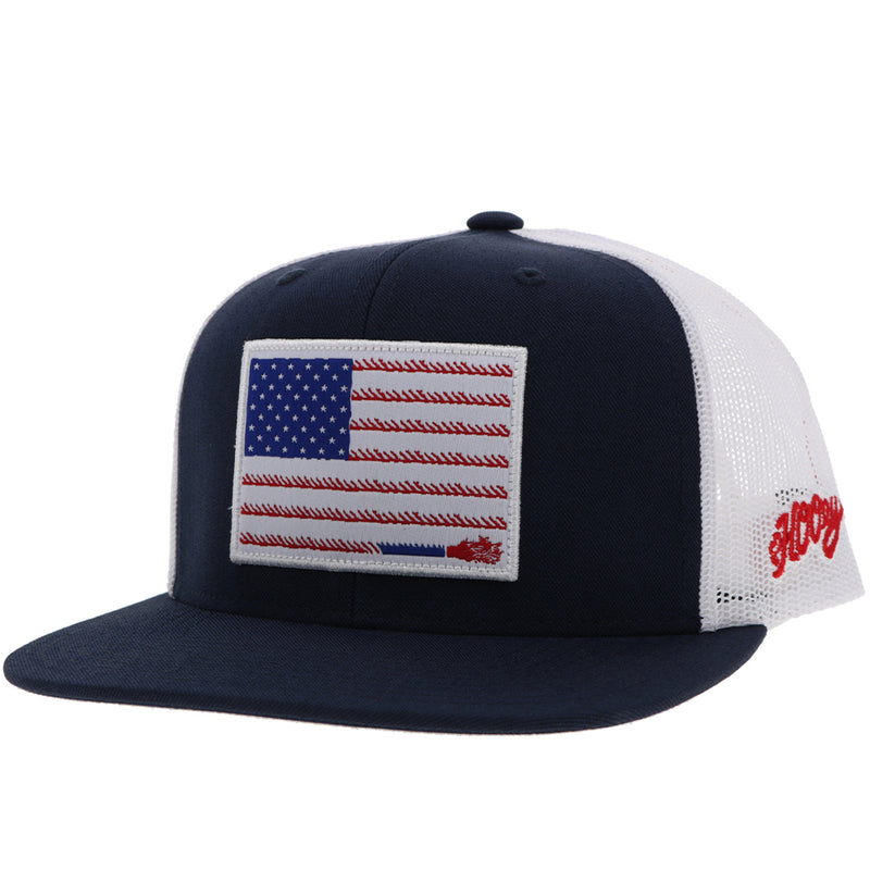 "Liberty Roper" Hat Navy/White w/ Flag Patch