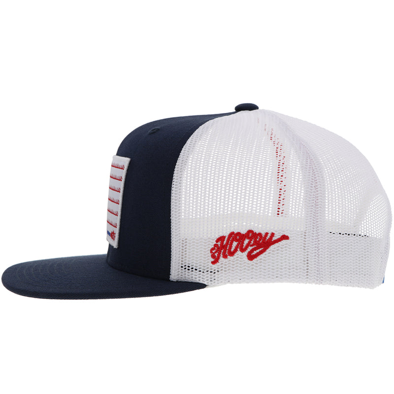 "Liberty Roper" Hat Navy/White w/ Flag Patch