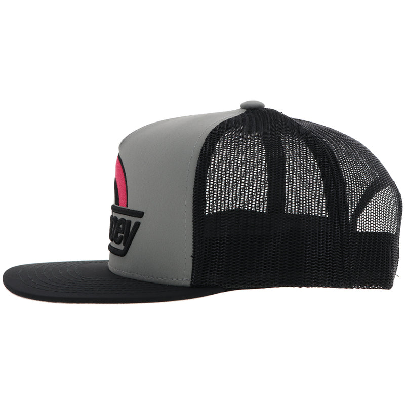 Youth "Suds" Hat Grey/Black w/ Black & Pink Logo