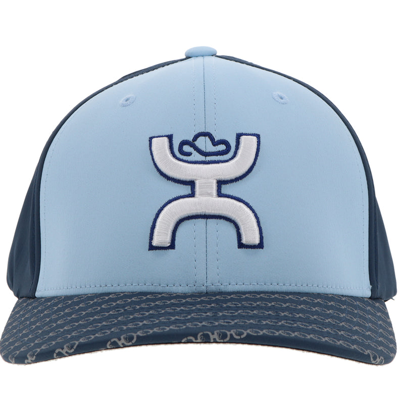 "Solo " Flexfit Hat Light/Blue/Navy w/ Hooey Logo