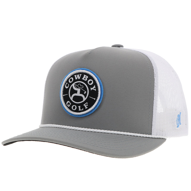 "Cowboy Golf" Hat Grey/White