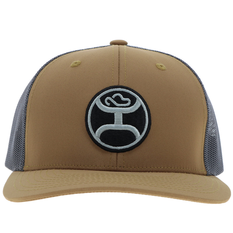 "Primo" Hat Tan/Grey w/Black & Grey Circle Patch