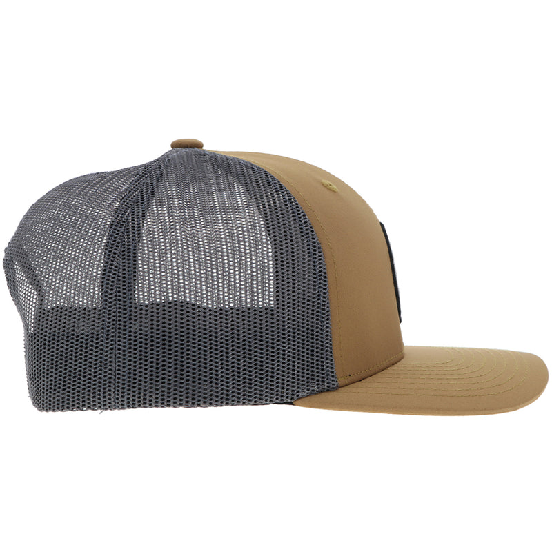 "Primo" Hat Tan/Grey w/Black & Grey Circle Patch