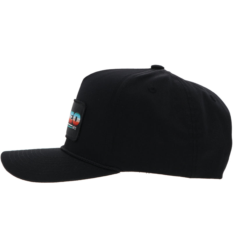 "Rodeo" Hat Black w /Serape Rectangle Patch