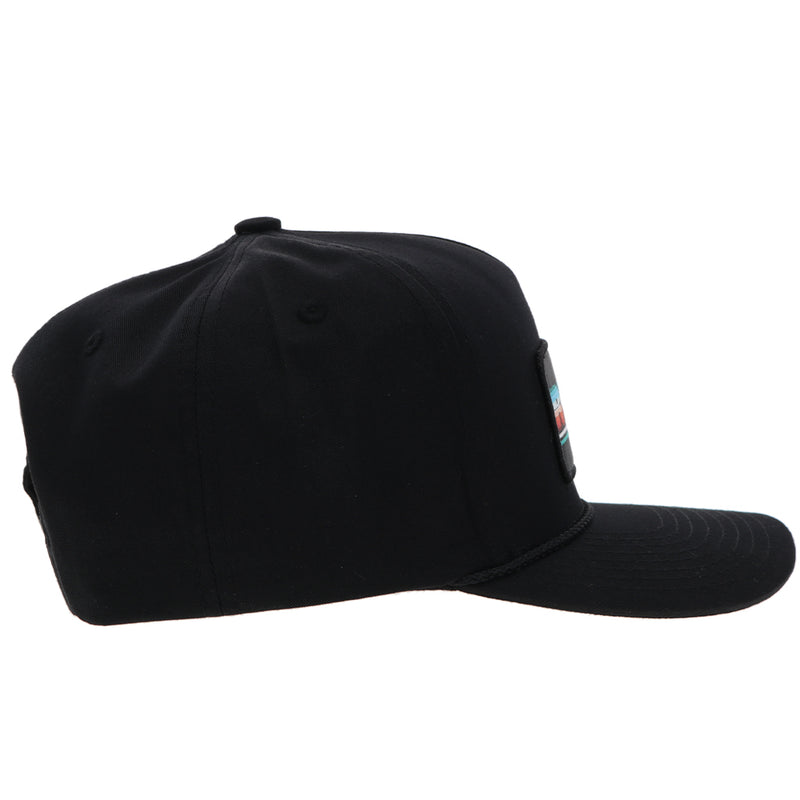 "Rodeo" Hat Black w /Serape Rectangle Patch