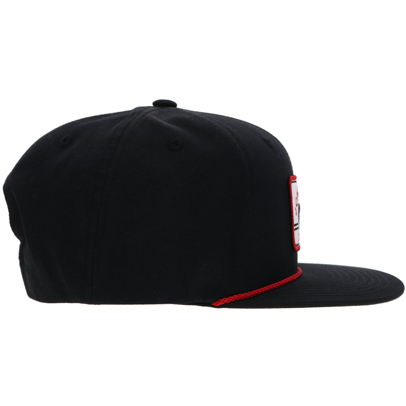 "John Wayne" Hat Black w/Red & White Patch