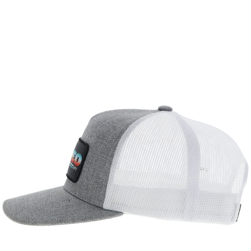 Youth "Rodeo" Hat Grey/White w/Serape & Black Patch