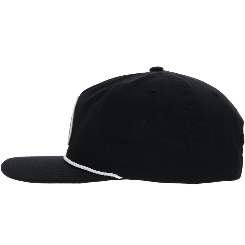 "Summit"  Roughy Hat Black w/Black & White Patch