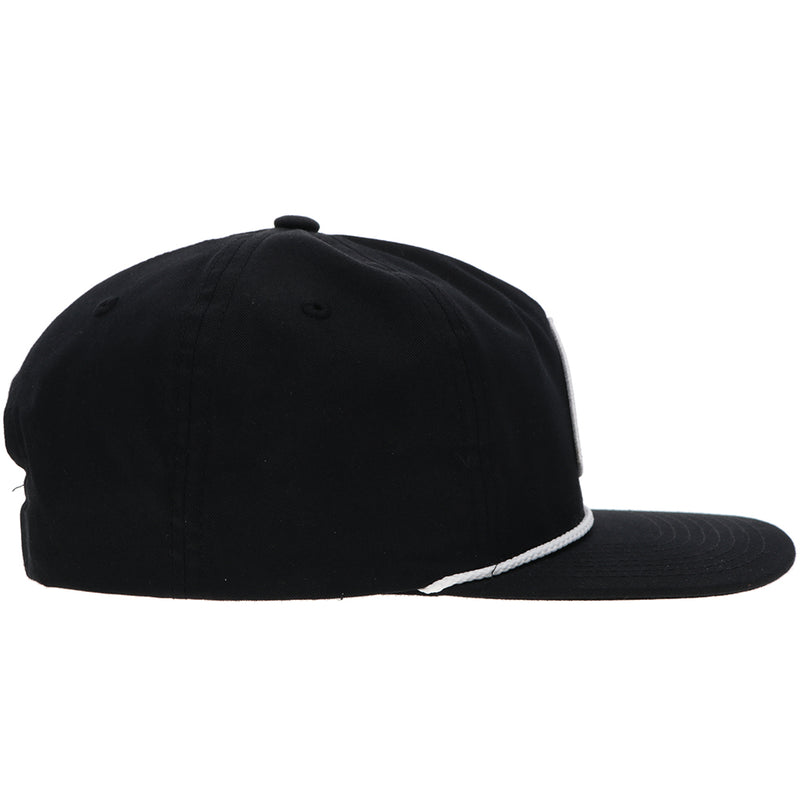 "Summit"  Roughy Hat Black w/Black & White Patch