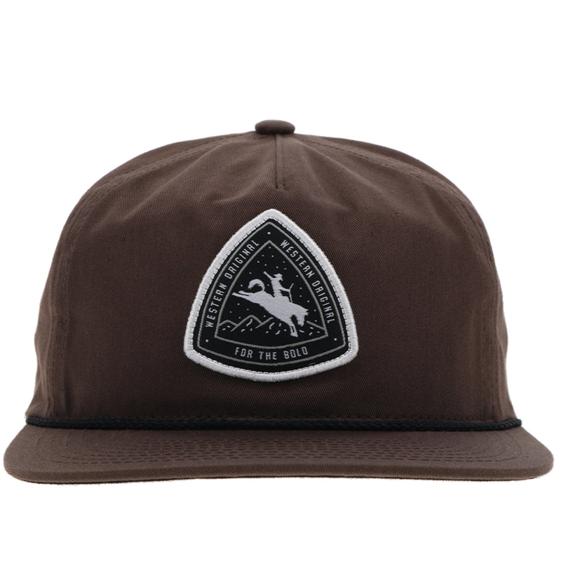 "Summit"  Roughy Hat Brown w/Black & White Patch