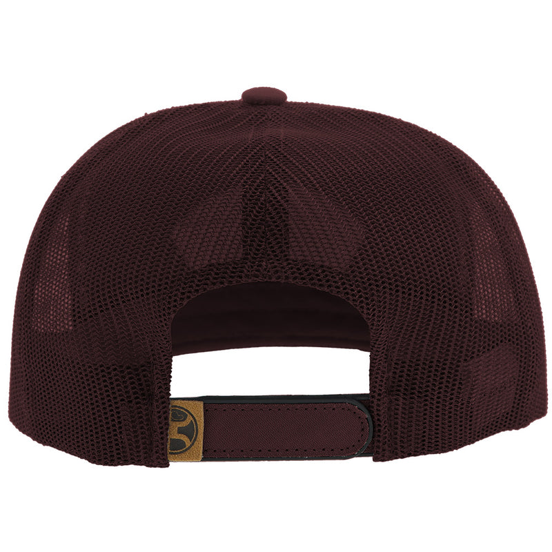 "Cavvy" Punchy Hat Maroon w/Leather Patch