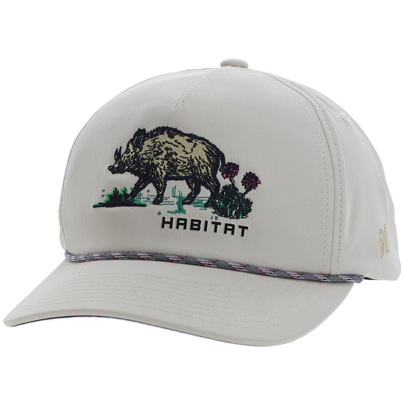 "Habitat" Hat Tan w/Multi Color Hog Logo