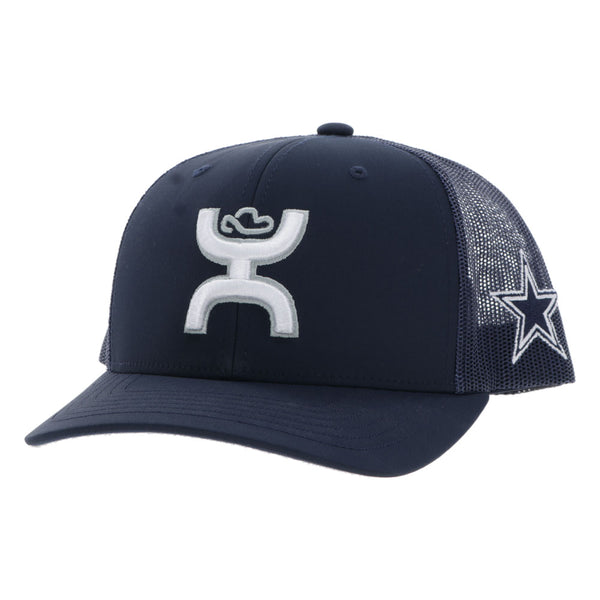 "Dallas Cowboys" Hat Navy w/White & Grey Hooey Logo