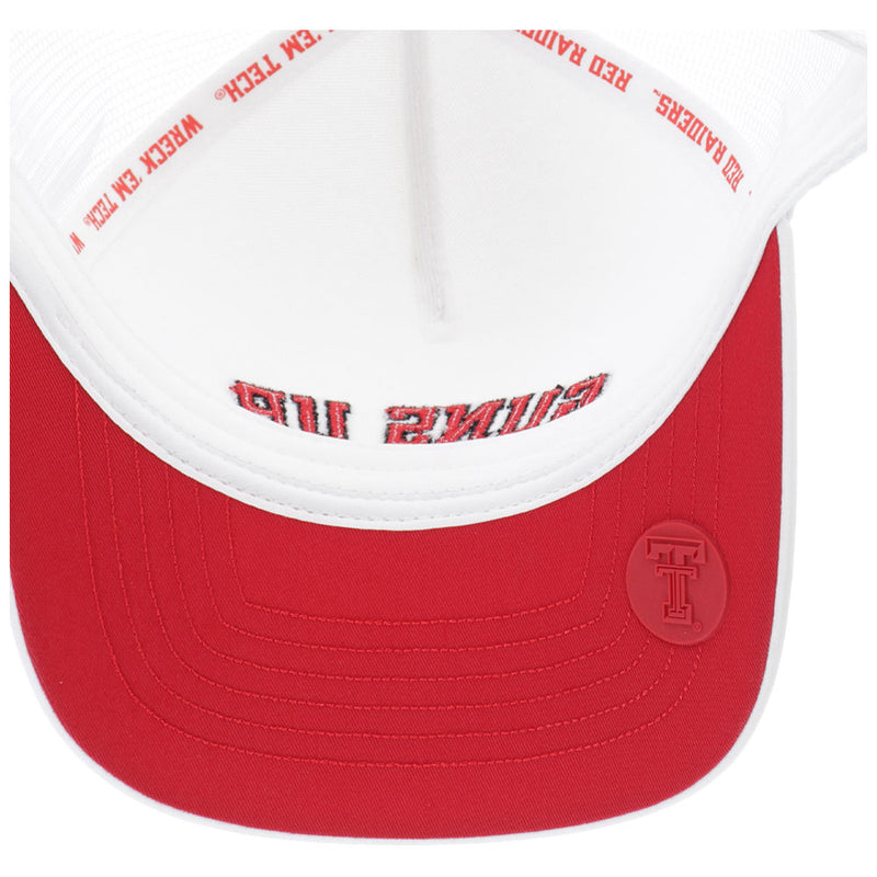 Texas Tech Hat White w/Red/Black Logo