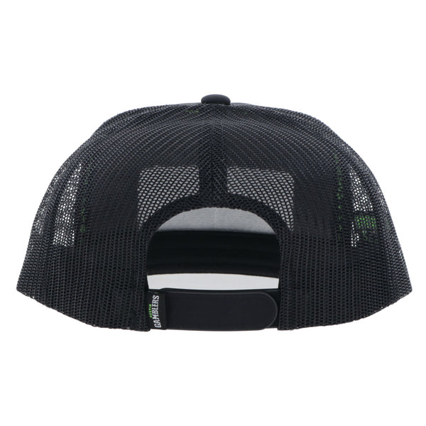 "Austin Gamblers" Hat Black w/Black/White & Neon Green Patch