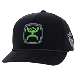 "Austin Gamblers" Black Hat w/White /Neon Green Hooey Logo