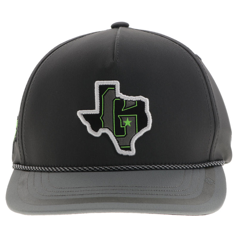 "Austin Gamblers" Hat Charcoal w/Black/White/Neon Green Logo