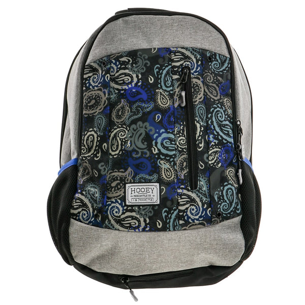 "Rockstar" Hooey Backpack Grey/Black w/Paisley Pattern