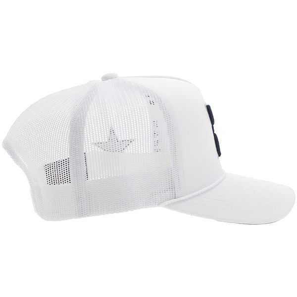 "Dallas Cowboys" Hat White w/Navy & Grey Hooey Logo