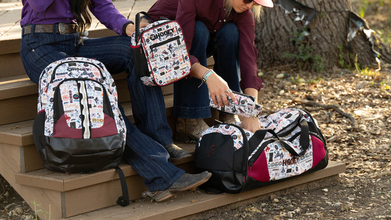 "The Competitor" Carry-All Bag Black/Cream w/Rodeo Pattern