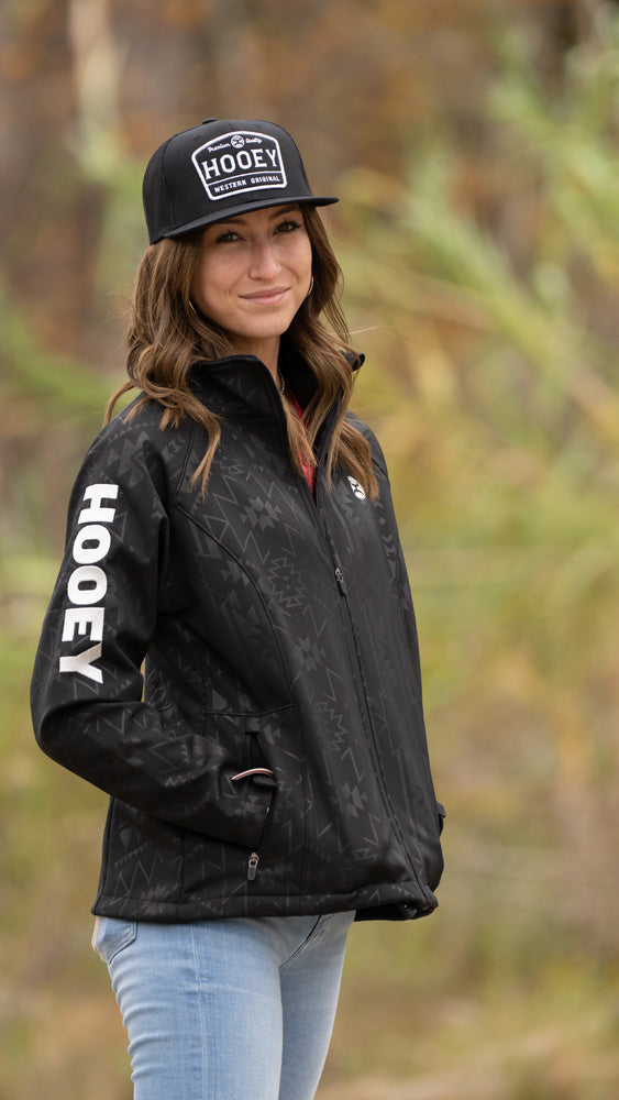 "Ladies Softshell Jacket" Black Aztec