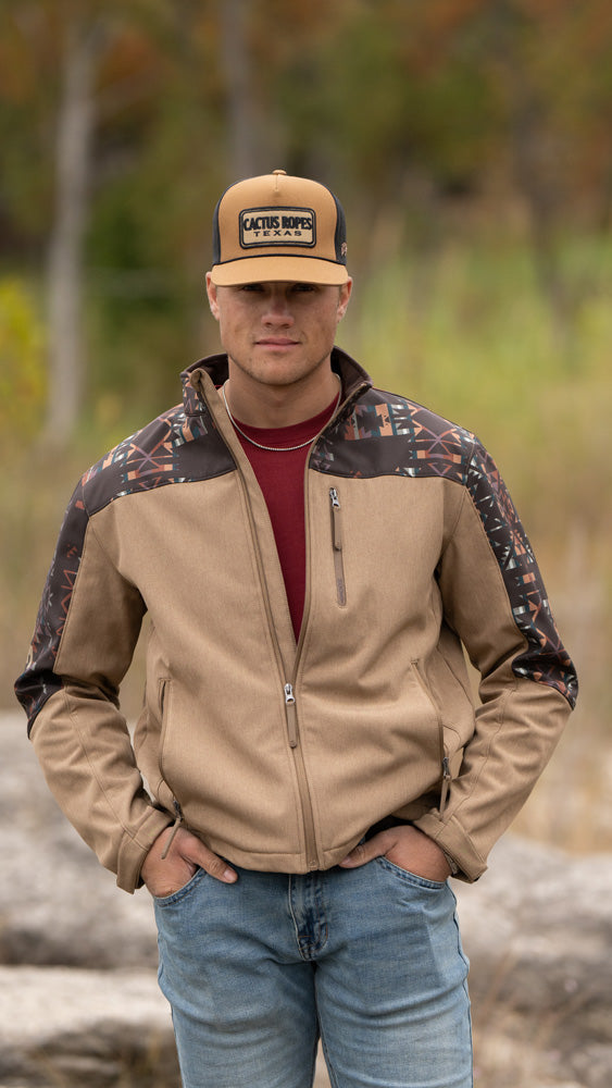 "Hooey Softshell Jacket" Aztec/Tan