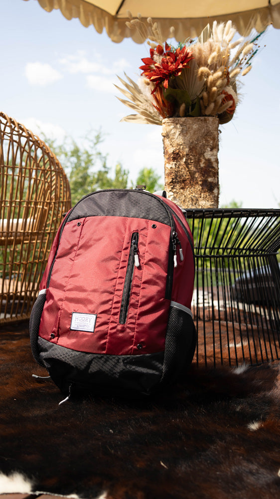 "Rockstar" Hooey Backpack Burgundy/Black Aztec