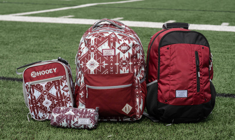 "Rockstar" Hooey Backpack Burgundy/Black Aztec