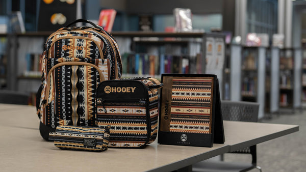 "Hooey Lunch Box" Black/Tan Aztec Pattern