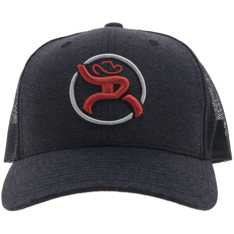 "Strap" Roughy Hat Charcoal/Black w/Red & White Logo