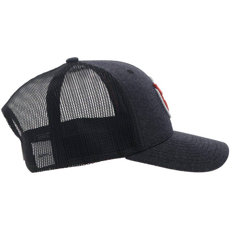 "Strap" Roughy Hat Charcoal/Black w/Red & White Logo