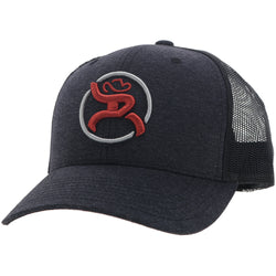 "Strap" Roughy Hat Charcoal/Black w/Red & White Logo