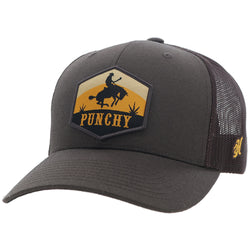 "Ranchero" Punchy Hat Brown w/Black & Orange Patch