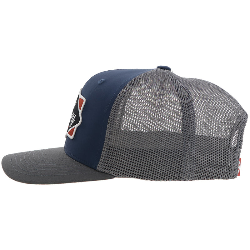 Youth "Diamond" Hooey Hat Navy/Grey w/Navy/White/Red Patch