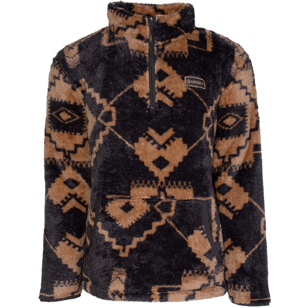 "Hooey Fleece Pullover" Black/Tan Aztec