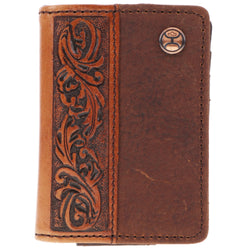 "Grayson" Hooey Bifold Money Clip Wallet Brown/Tan