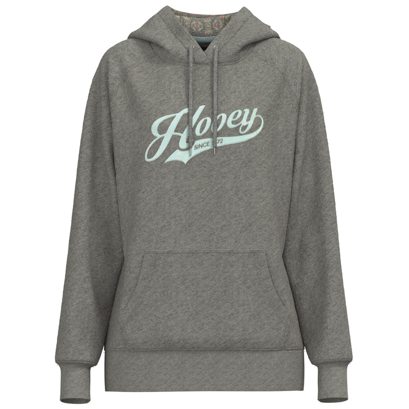 Tulane heather grey hoody with light blue logo