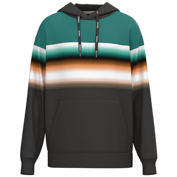 "Ridge" Turquoise/Black w/Serape Hoody