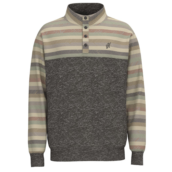 "Stevie" Charcoal w/Serape Pattern Pullover