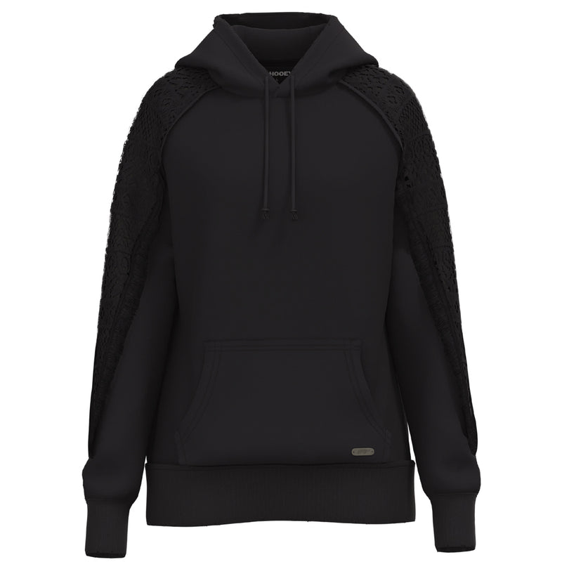 Chaparral black hoody with crochet mesh 