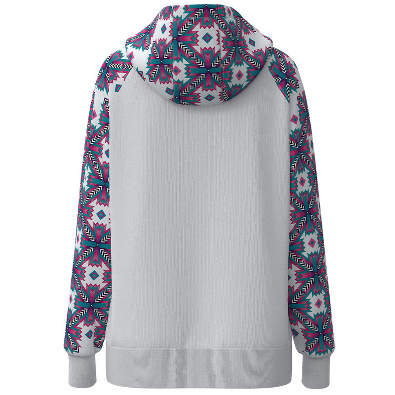 "Rope Like A Girl" White/Aztec Hoody