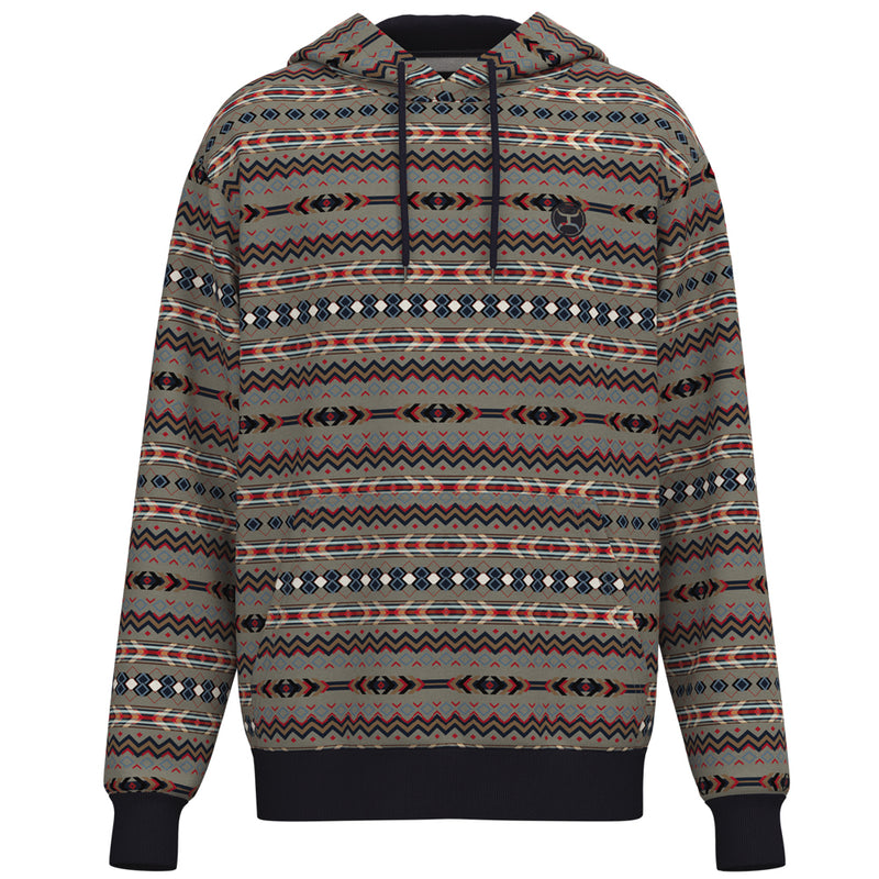 Mesa navy, grey, blue, orange, black, white Aztec hoody