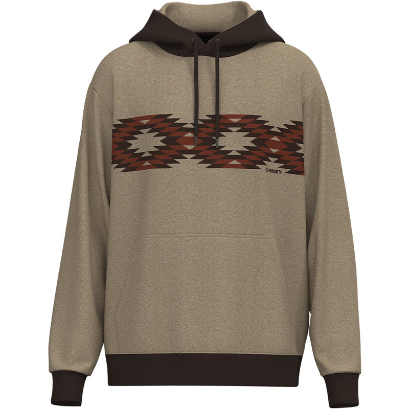 "Polar Fleece" Tan w/Red & Black Design Hoody