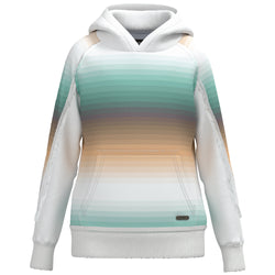 hero image of white/teal/grey/orange gradient hoody