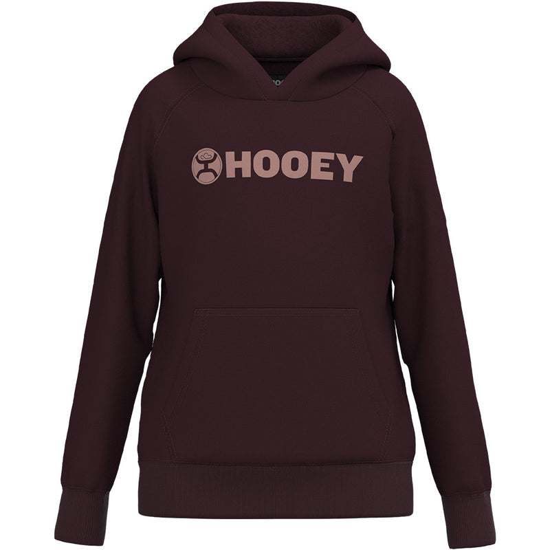 Youth Girls "Core Hoody" Maroon w/Pink Hooey Logo