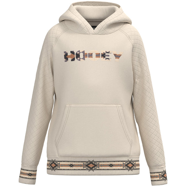 Youth Girls "Legendary Hoody" Cream w/Quilted Pattern