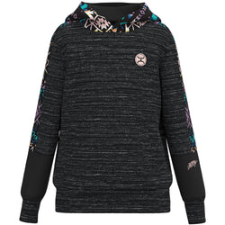 Youth Girls "Canyon" Black w/Aztec Pattern Hoody