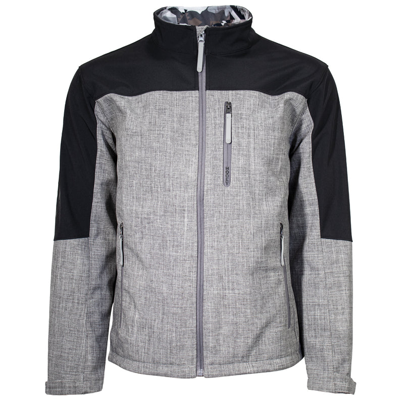 heather grey and black zipper jacket