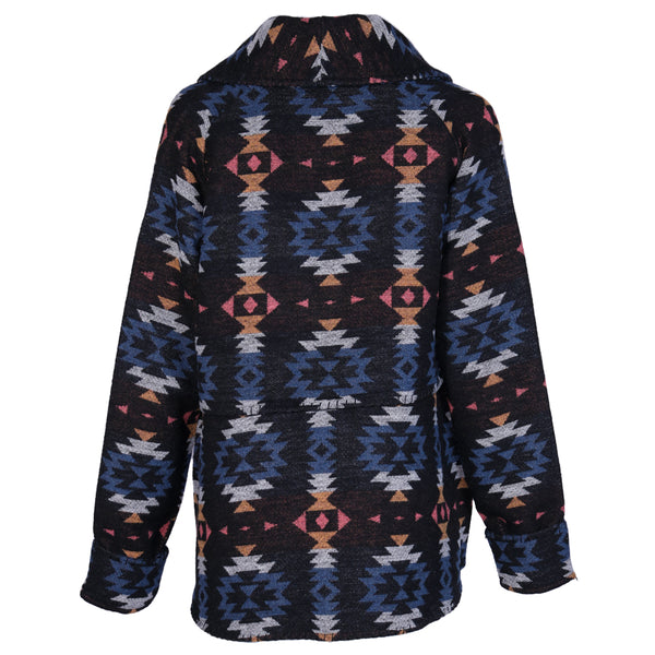 Hooey Ladies Cardigan Black/Aztec